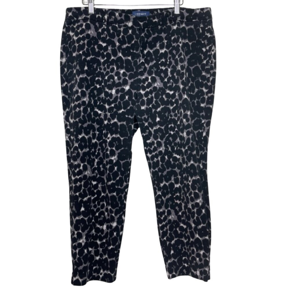 OLD NAVY | Women's Harper Mid-Rise Leopard Print Pants | Size 14 Regular